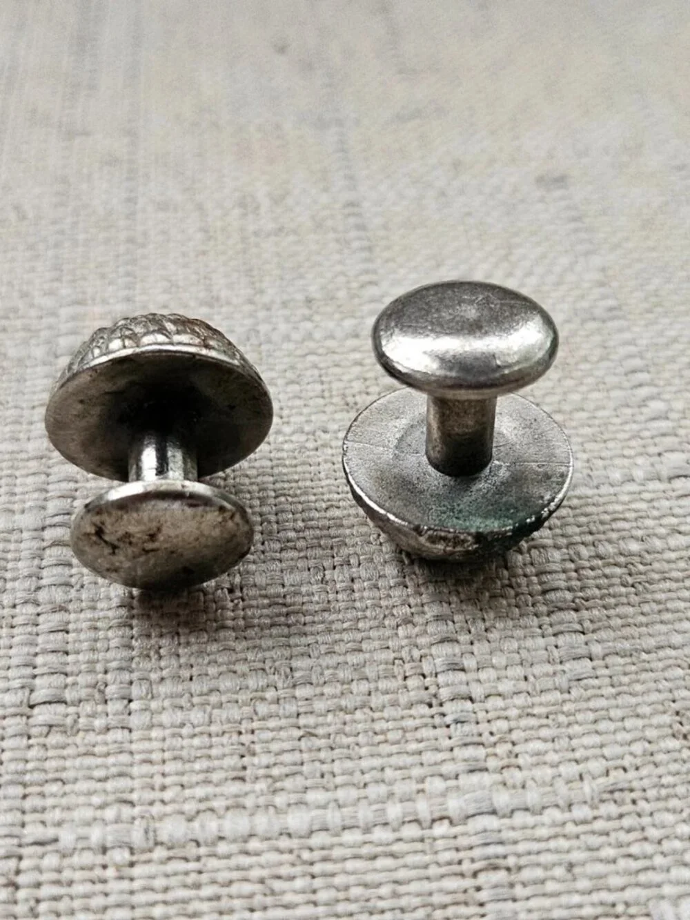 Vintage Cufflinks Gunmetal Tone Dress Shirt Cuff Links Stud Fashion Jewelry